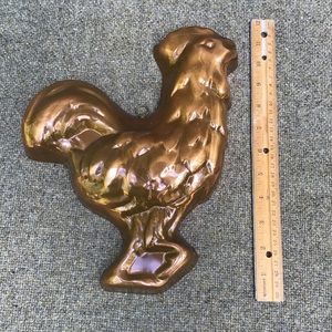 Vintage copper rooster Jello mold wall decor